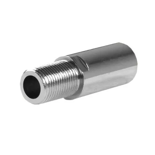 High Precision SS304 Stainless Steel MS Iron Chrome Polish Cp Connection Extension Hex Nipple Cnc Machining For Plumbing Fitting