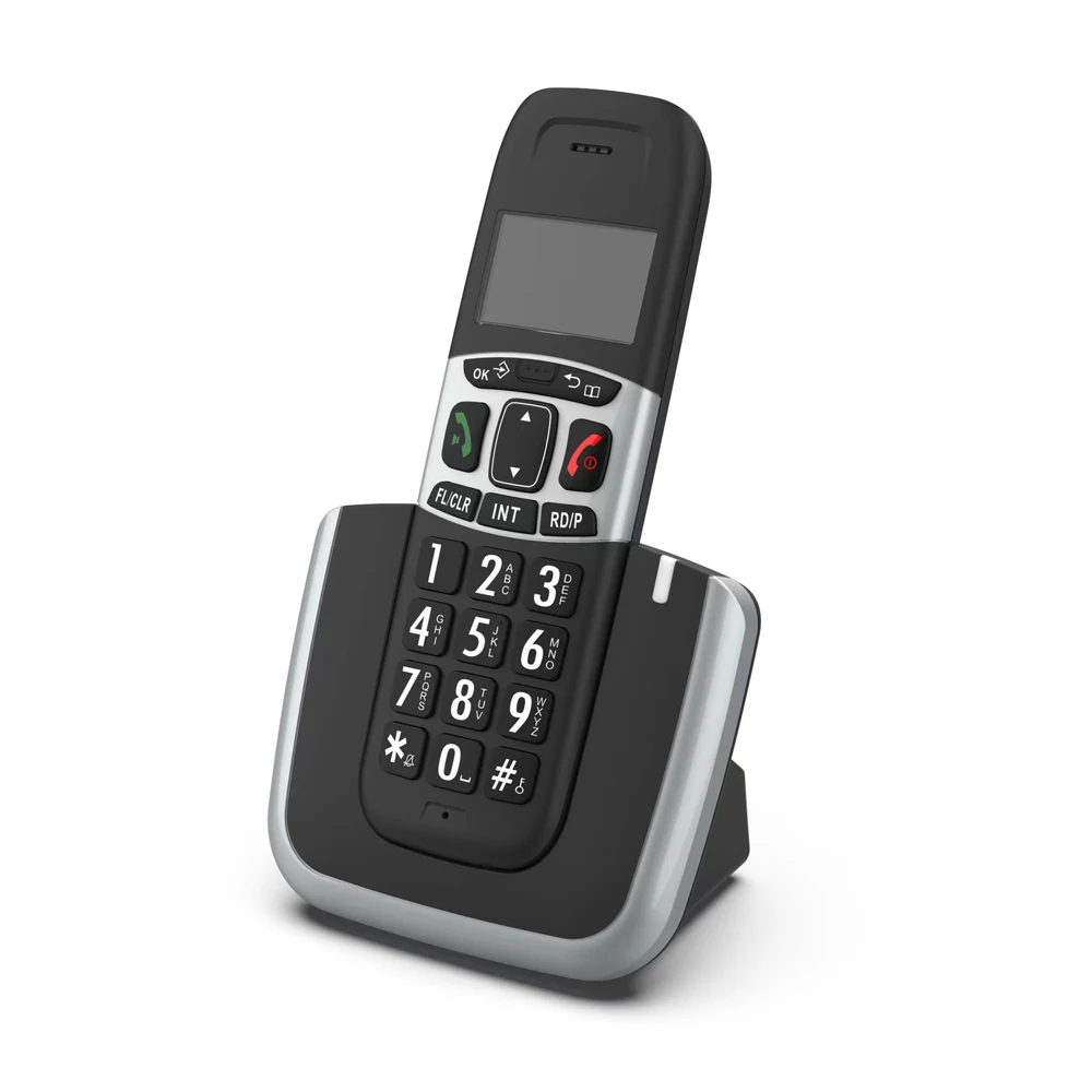 Factory Customize DECT 5.0 Cordless DECT Handheld DECT 6.0 Portable Land Phone with Ranging 500m for Hotel Apartment School Home