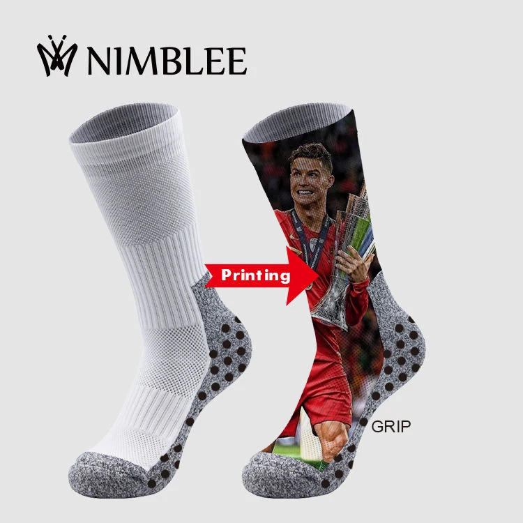 Hot sale high quality custom anti slip custom logo athletic soccer grip sokken sports grip socks football