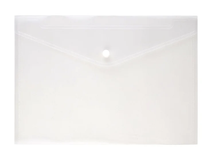 Plastic Envelopes Poly Envelopes A5 PP Snap Button Document Envelope File Folder Bag with Name Card Pocket