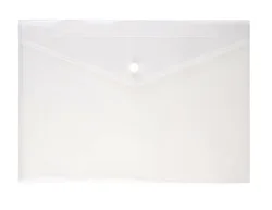 Plastic Envelopes Poly Envelopes A5 PP Snap Button Document Envelope File Folder Bag with Name Card Pocket