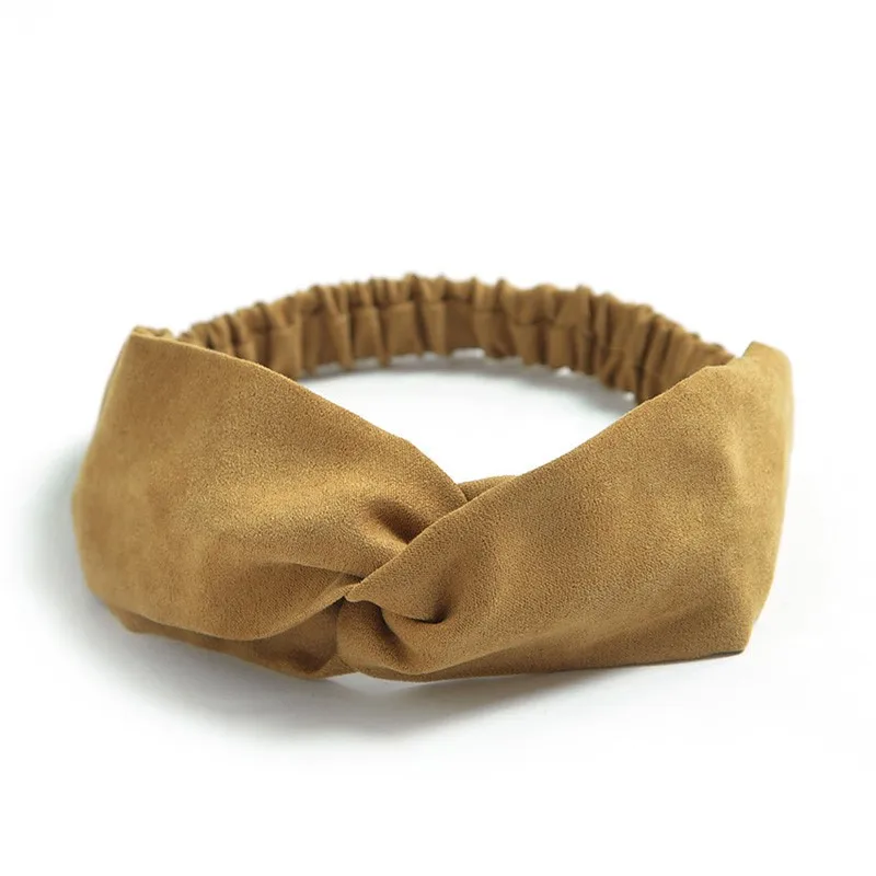 Amazon Cross elastic rubber hair band knitted autumn winter rubber hair band suede hair girls band