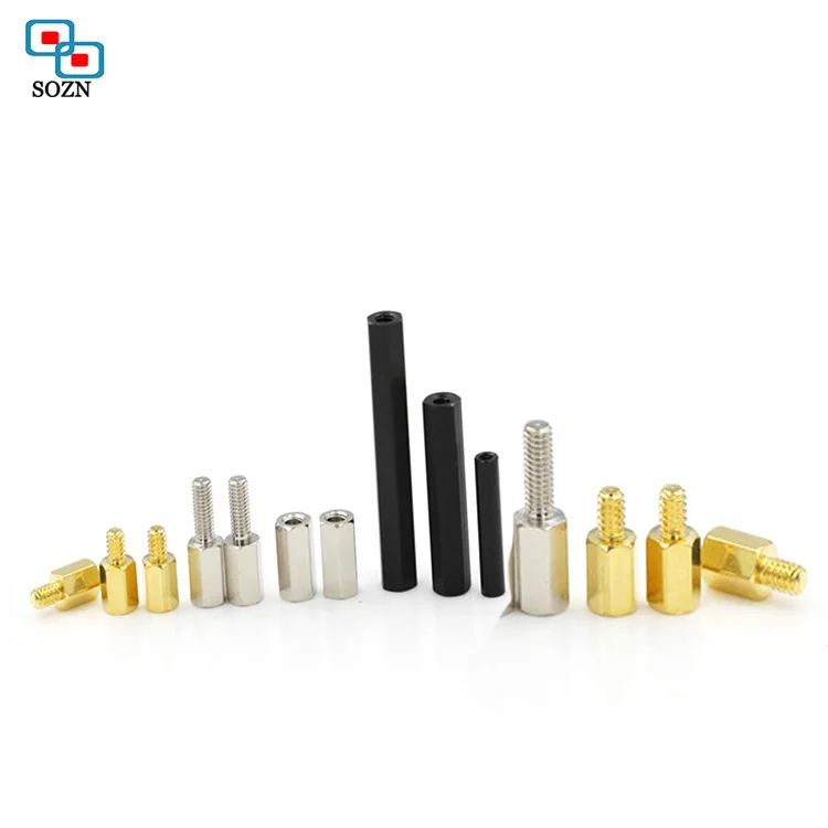 Free Sample customized thread hex brass aluminum stainless steel male female support standoff spacer