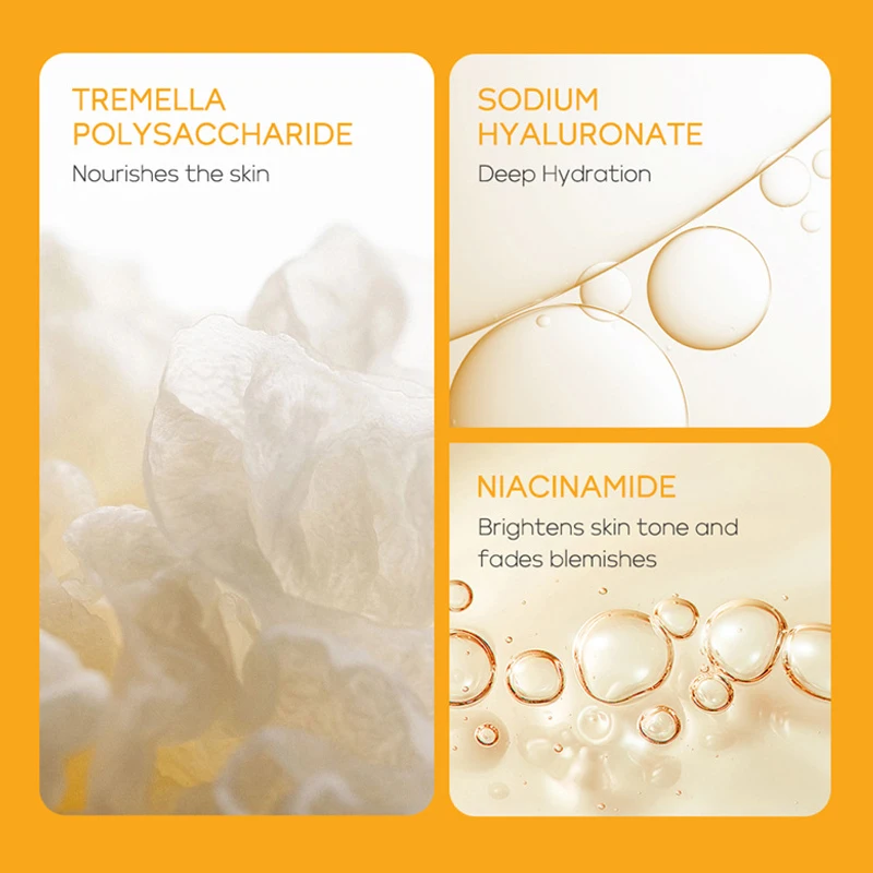 Skin Care Set Vc Facial Essence Eliminates Dullness Dilutes Dark Circles Shrinks Pores Whitens Moisturizes Korean Cosmetics