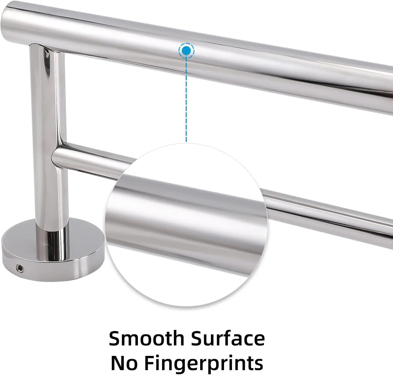 Bathroom wall double-layer towel bar 24 inch brushed nickel towel bar wall mounted 304 stainless steel bathroom towel rack