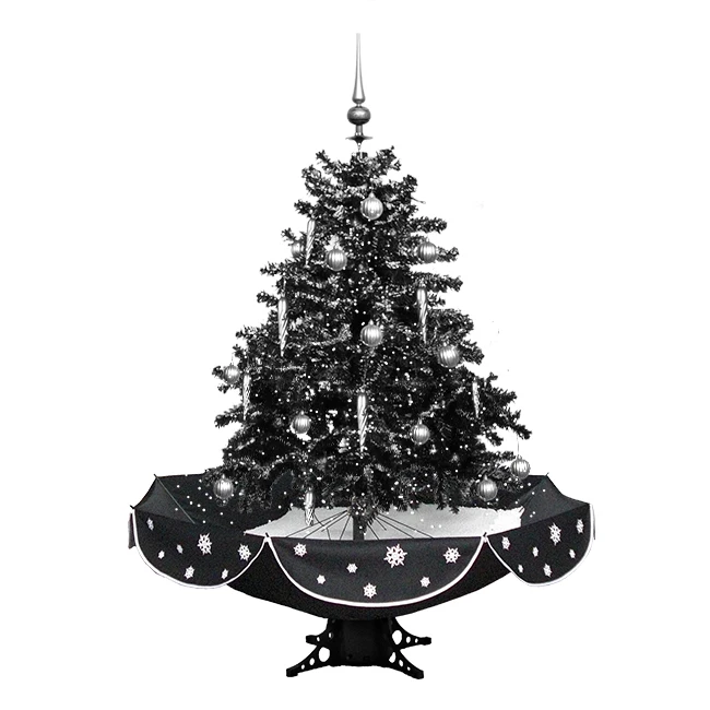 2020 ornaments cheap led electric artificial sale snow led lights umbrella base decoration Nevando albero di natale ker