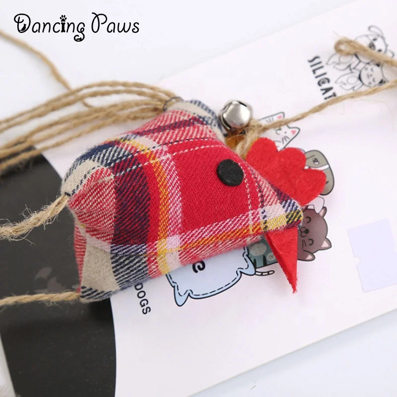 Finger Ring Cat Teasing Toy Interactive Cotton Sisal with Feather Cat Toys