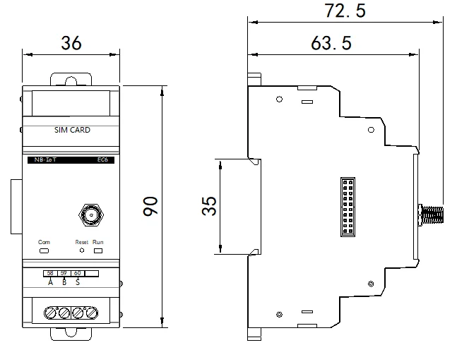 GPRS Wireless Communication Module Data Logger Energy Meter