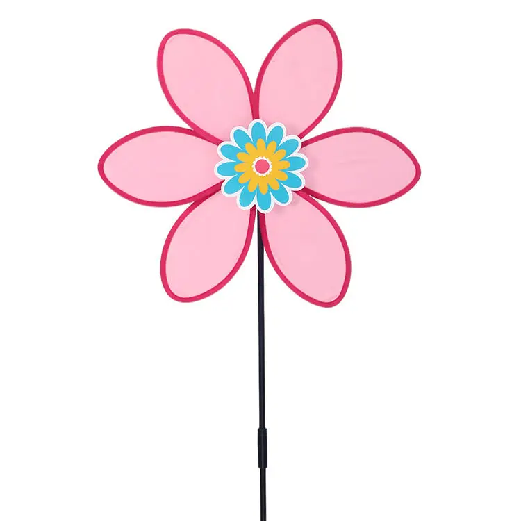 Тартальный в форме цветка на открытом воздухе, вращающаяся ветряная мельница ткань лезвия игрушечная ветряная мельница для детей