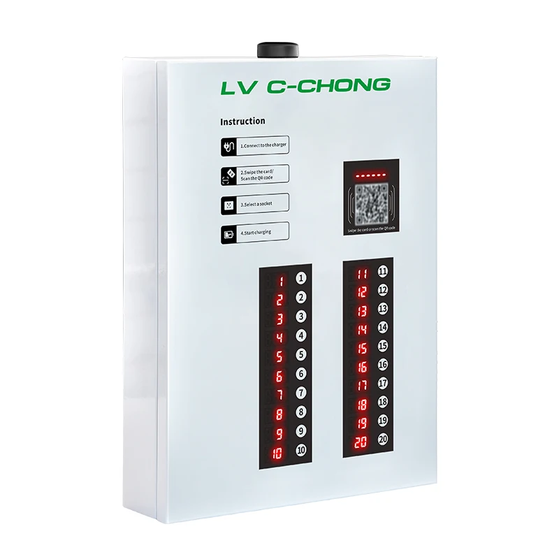 Wallbox 8800W E-bicycle charging station 20 line Wallbox charging pile  for  Commercial Use