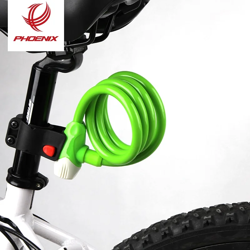 Phoenix Manufacturer Customizes Wholesale Colored Avocado Green Bicycle Locks Billie Eilish Wired Bicycle Locks
