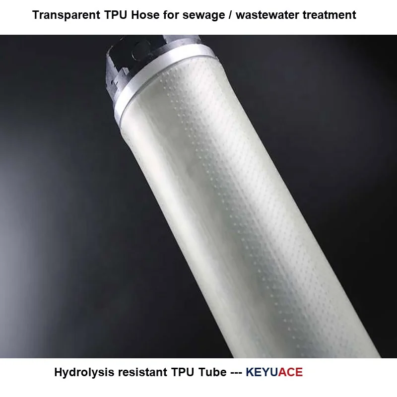 Hydrolysis resistant transparent TPU Hose used in the sewage treatment industry / TPU Sleeving /TPU Flat Tube