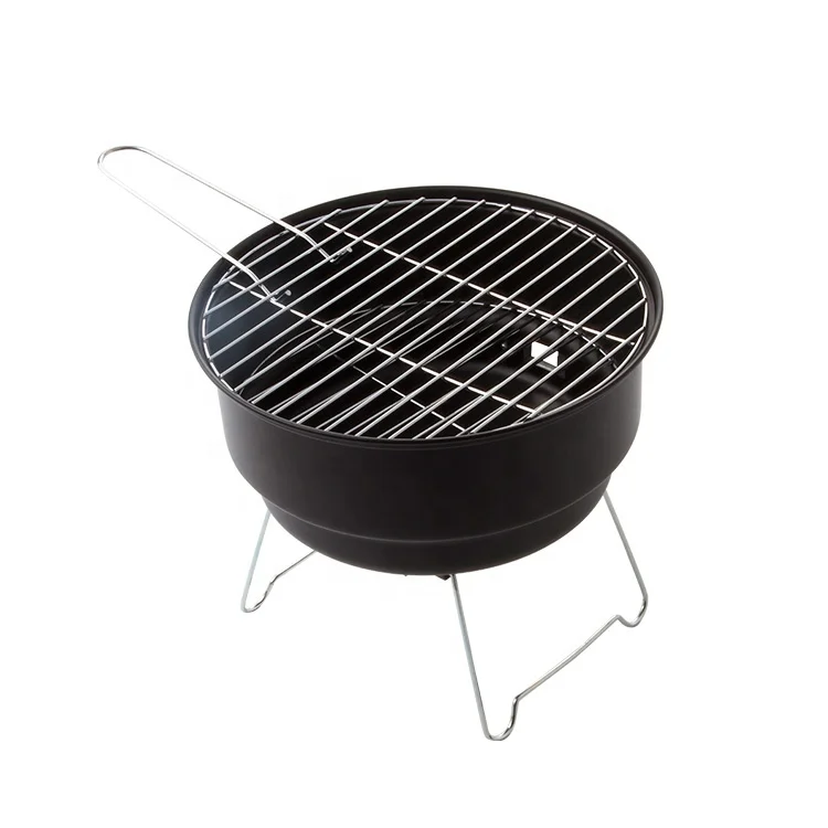 Portable Folding Mini BBQ Grill  Disposable Charcoal Grill for supermarket promotion Made of Carbon Steel