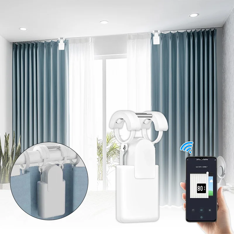 Smart Curtain Robot Remote Intelligent Opener Wireless Closer Control Rechargeable Motor Battery Automatic Tuya Wifi Zig Control