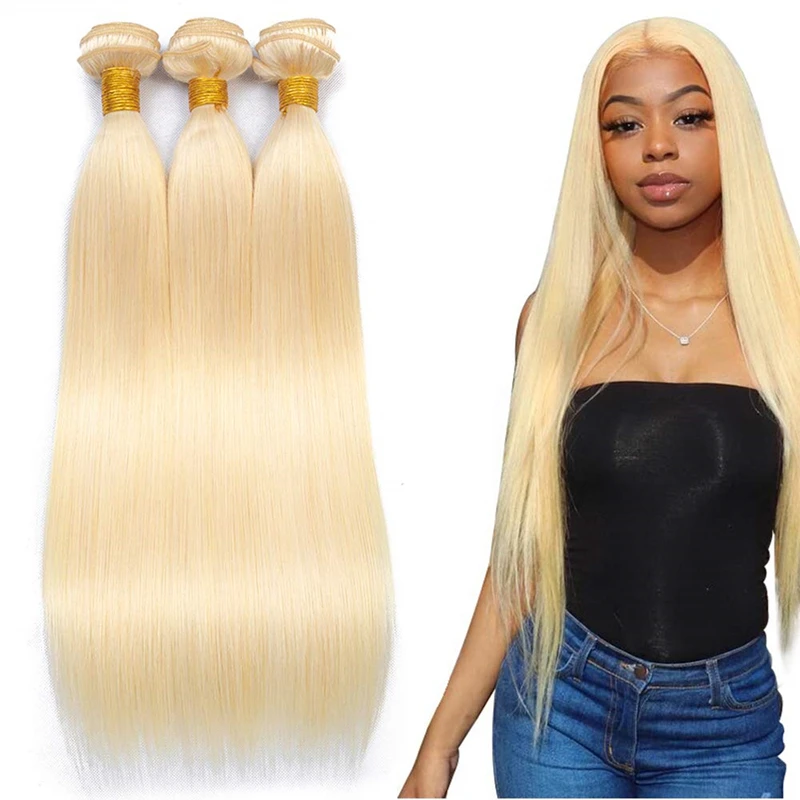 100% unprocessed 613 Blonde Virgin Human Hair Bundles With Closure,613 Hair Color Blonde Bundles With Frontal Wholesale price