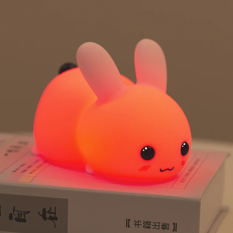 lampadas rechargeable led light rabbit lamp mainan anak touch table bedroom baby cute lamp night light