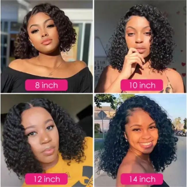 Human Hair Lace Front Wig Factory Price Wholesale Cuticle Aligned Unprocessed 13*4&4*4 Brazilian Hair Water Wave Kinky Curly Wig