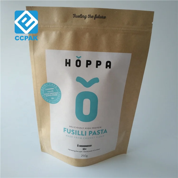 70g 100g Brown Kraft Paper Tea/Coffee/Spice/Powder Stand up ziplock Packaging Food Bag Pouch