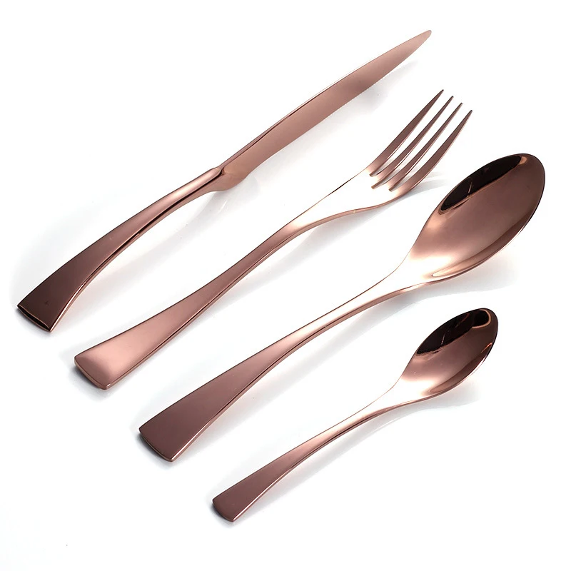 
Restaurant Reusable Rose Gold Royal Stainless Steel High Quality Wholesale Cutlery 