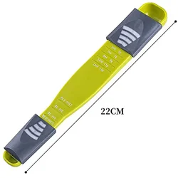 OEM wholesale BSCI certified plastic PP 2 in 1 double head adjustable measuring spoon