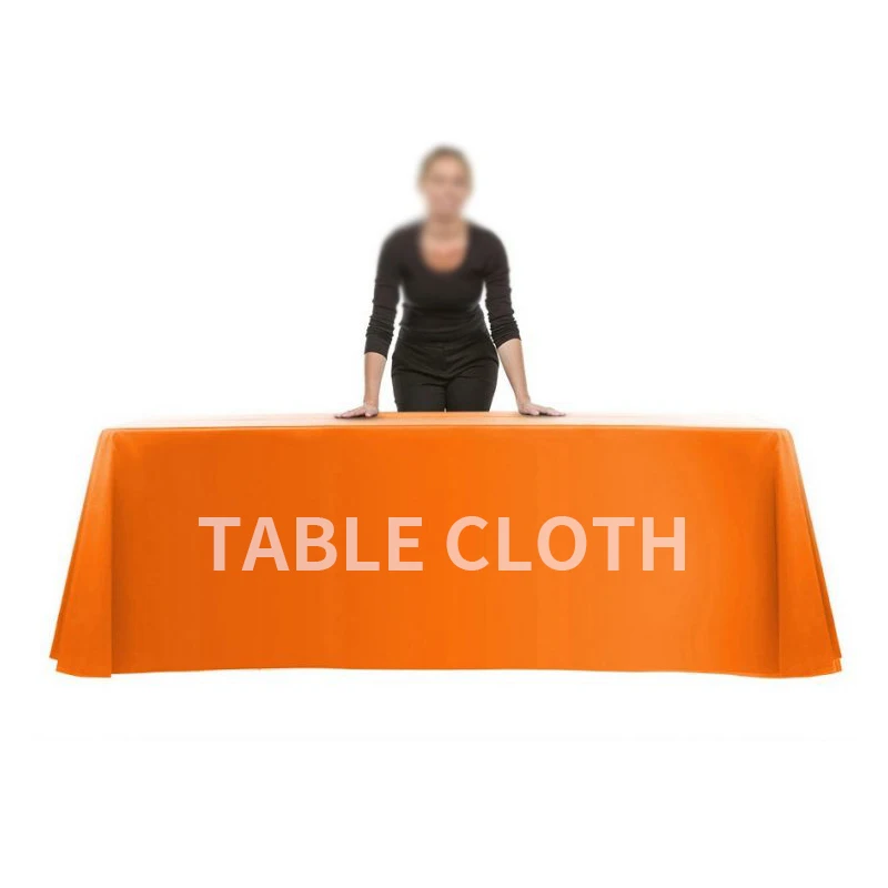 Custom Spandex Rectangle Fitted Stretch Table Cloth Logo For Events