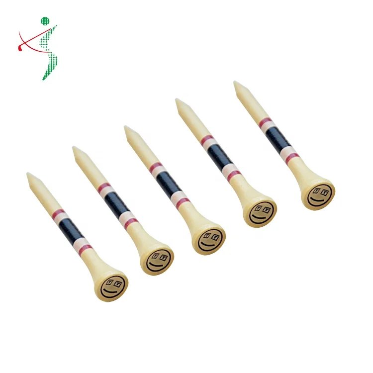 Custom Wooden Bamboo Golf Tee Custom Logo Printed 83mm/7cm Bulk Biodegradable Unique Golf Tees