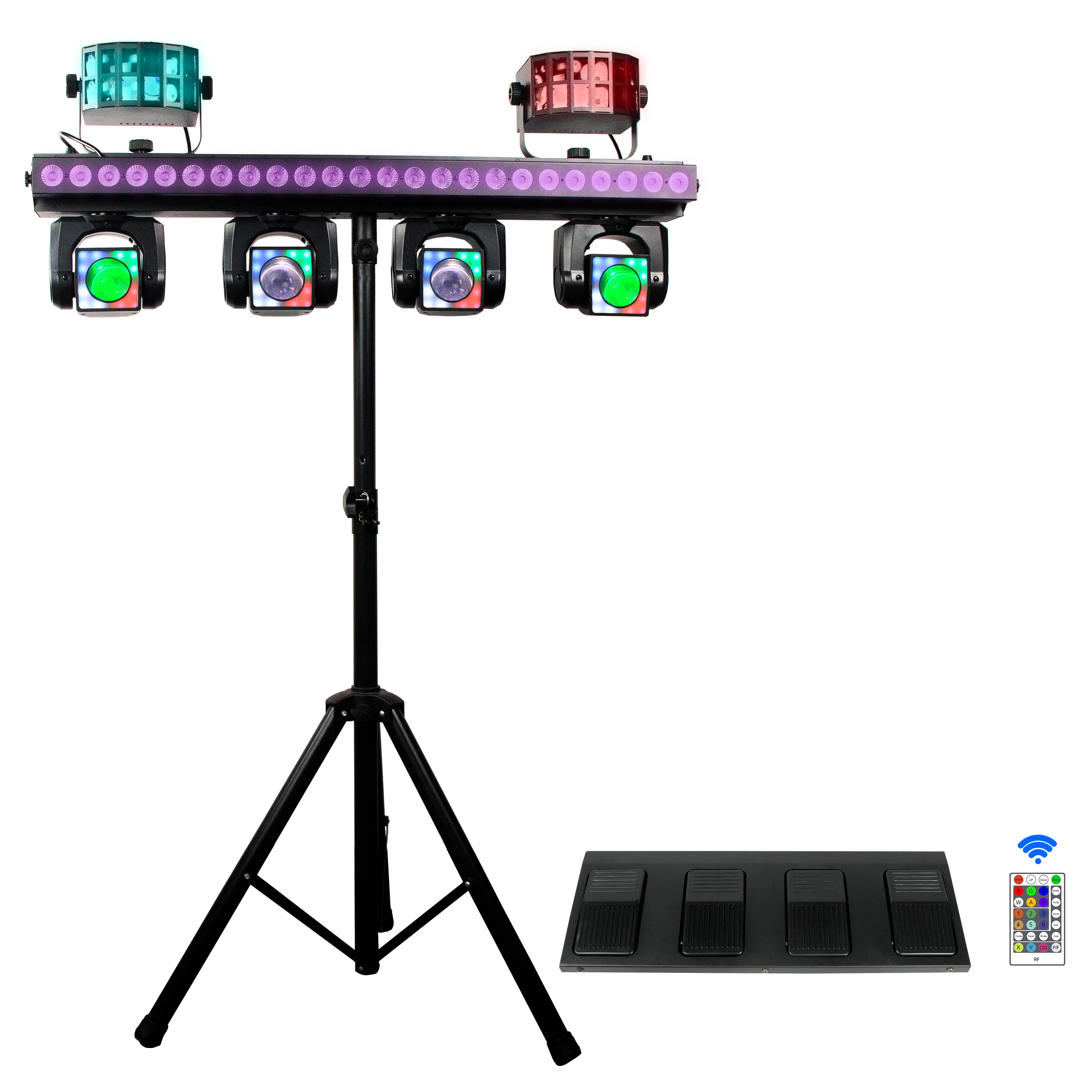 Controller Wireless foot switch for gig bar lighting party bar DJ light Stage  4 touch pedal switches  Auto Sound Freeze Backout