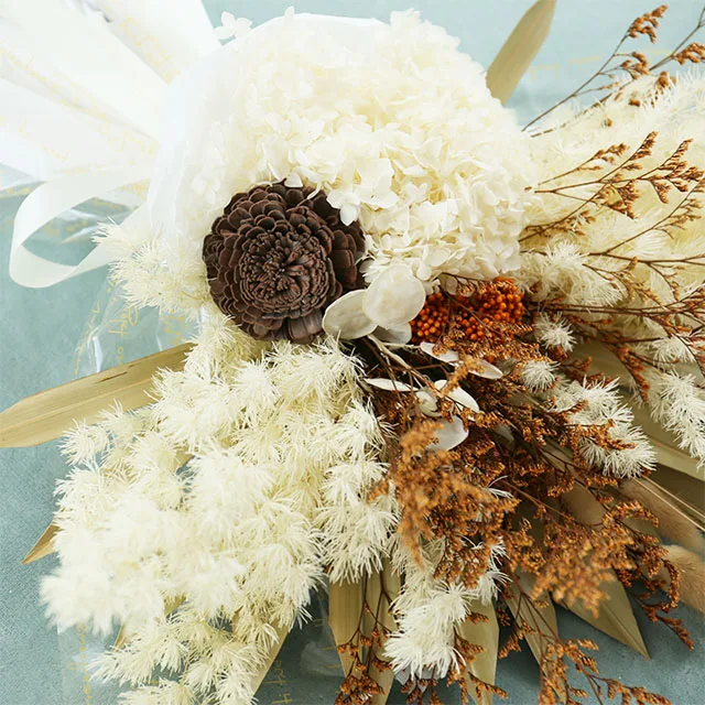 hot selling dried flower pampas grass boho bouquet preserved rose flowers bridal bouquet home wedding decorations