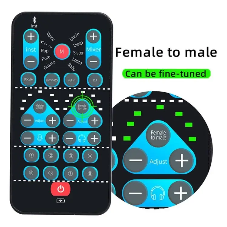 Original Factory Portable M10 Mobile Computer Sound Card Mini Voice Changer K Song Recording Wireless Voice Changer