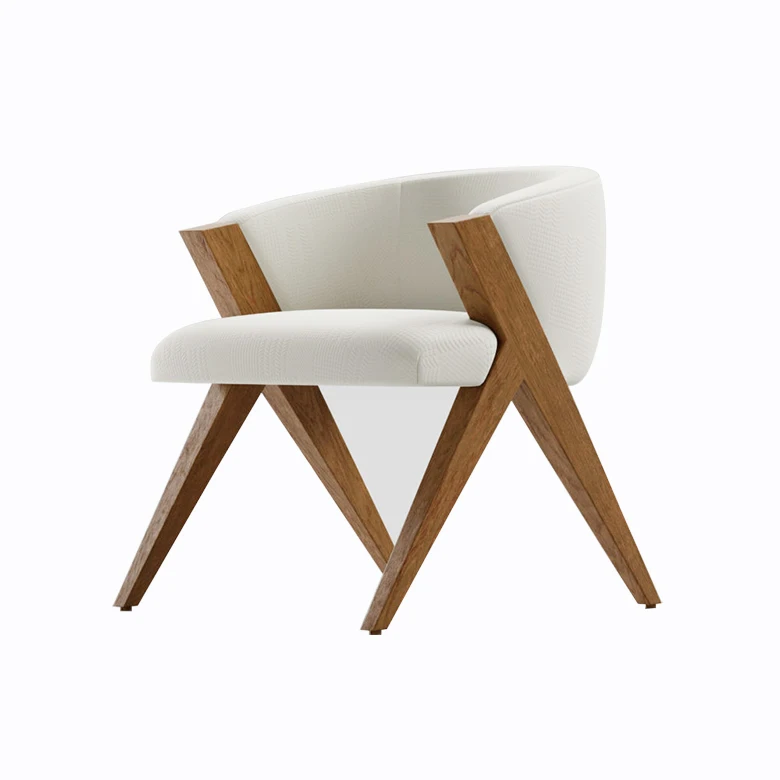 Стул из натурального массива дерева во французском стиле с хлопковой подушкой