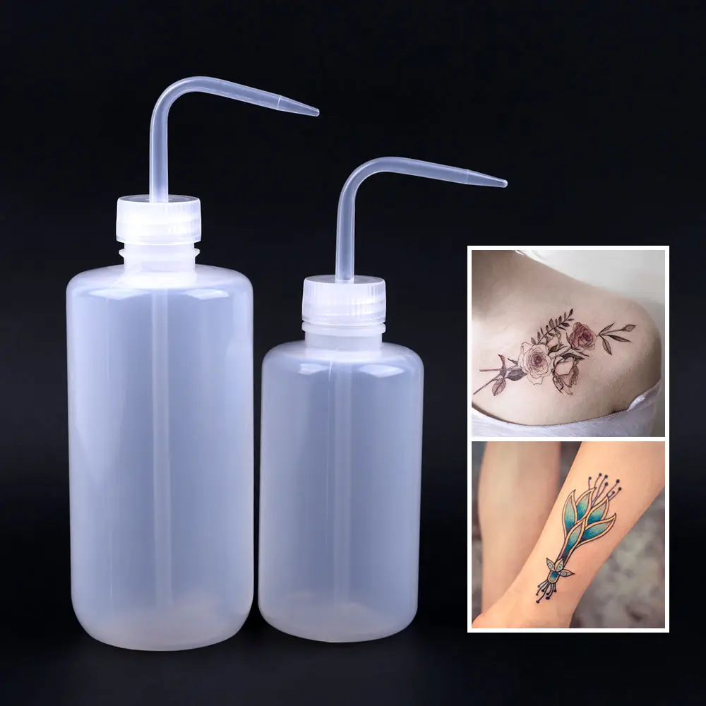 Factory wholesale chemical water rinse squirt bottle tattoo plastic squeeze wash bottle