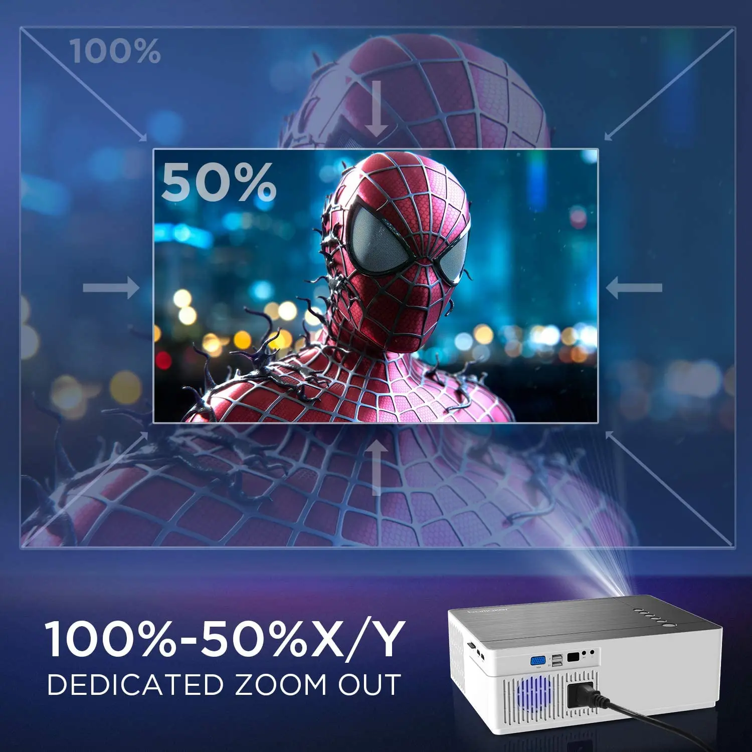 5-star Full HD 1080P Projector 4K 6500 Lumens Cinema Projector