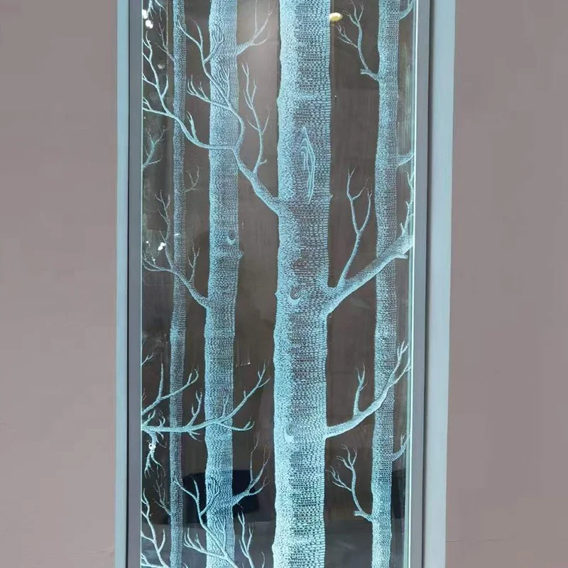 Led Processing Art Customization 3D Large Glass Processing Factory Pattern Laser Inner Sculpture Decorative Glass