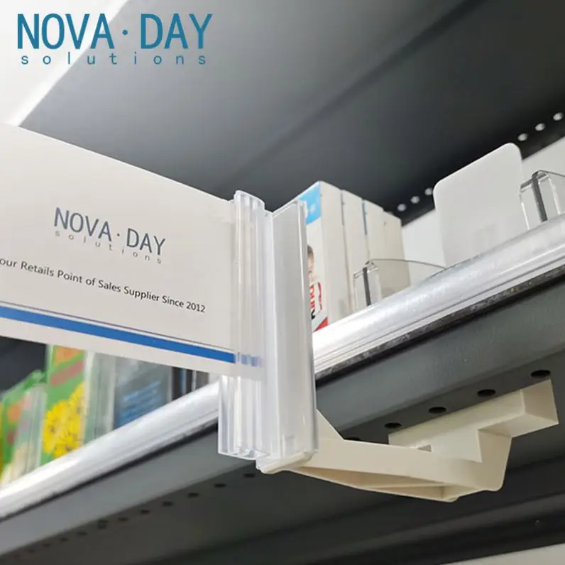 Hangzhou Novaday Supermarket Aisle Magnetic Pop Display strong grip Metal Sign supergrip For Metal Shelf