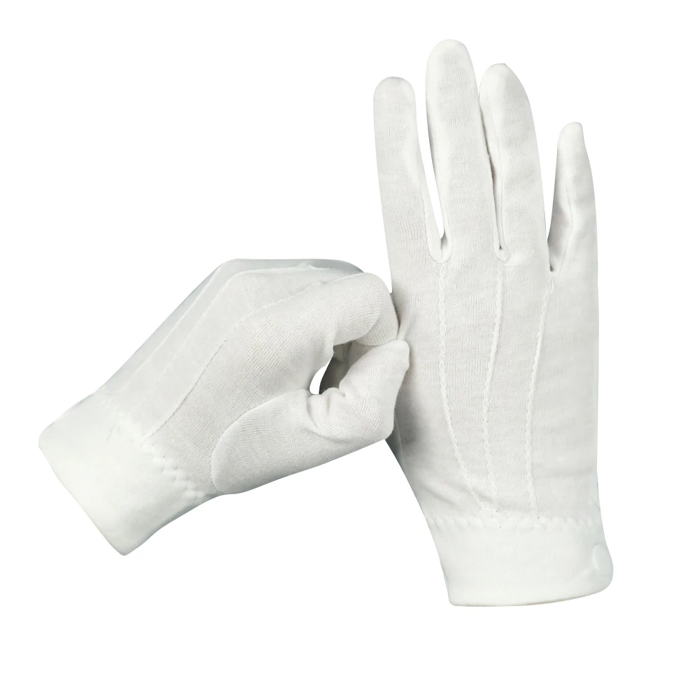 Wholesale Anti-Slip Nylon Gloves Custom White Cotton Gloves for Ceremonial and Waiter Use Masonic Design