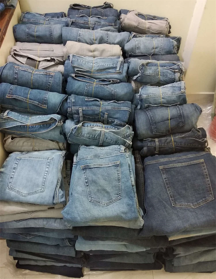 wholesale Women and Men Denim Jeans Pants High Quality Stock Lot Super Low Price apparel stock