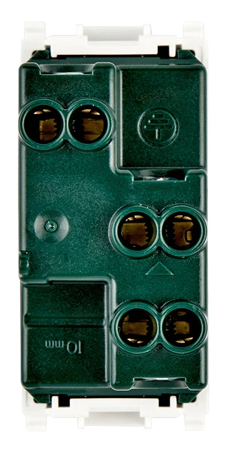 European standard VR103  VM103 Three hole socket  Green base Italian wall  parts socket