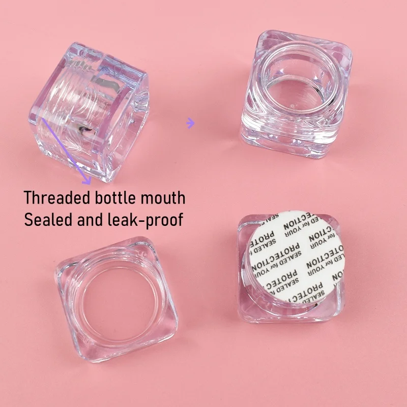Travel Size Acrylic Transparent Cream Containers Private Label Empty 5g Cosmetic Bottle Vegan Jar