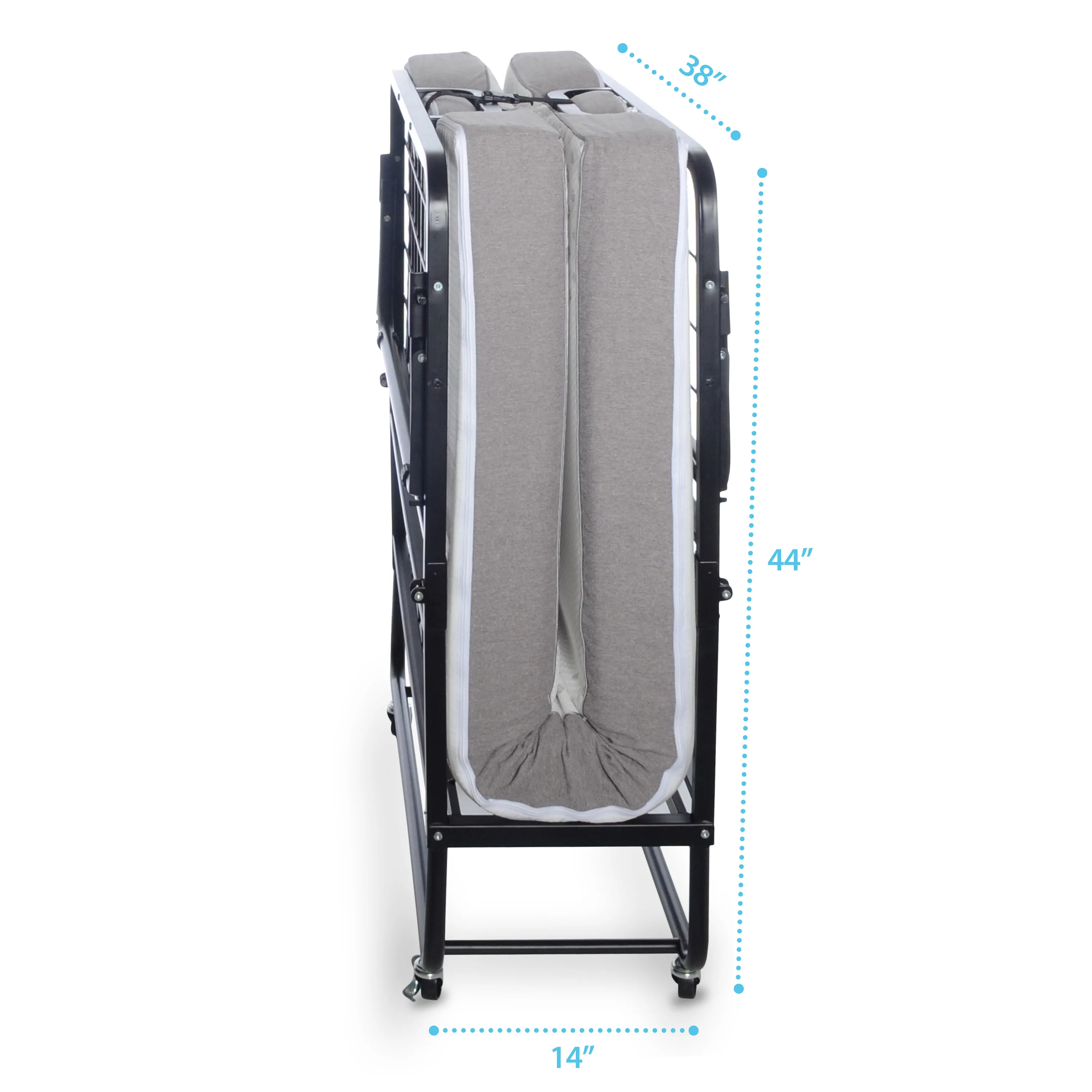 Modern Durable Folding Bed with Foam Mattress and Wire Lattice Frame Cheap Trundel Bed