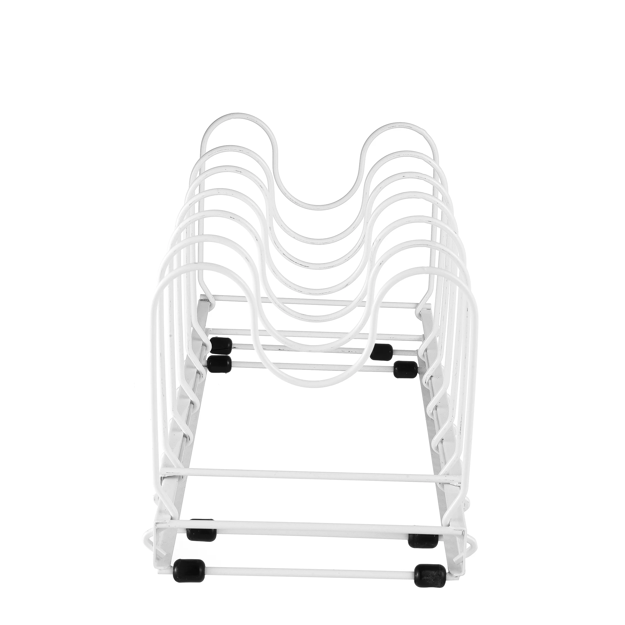 2021 Multifunctional Telescopic Kitchen Shelf Wrought Iron Pot Cover Storage Rack Multi-layer Adjustable Pot Rack
