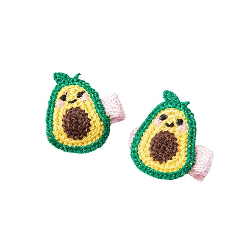 10 set Cute Animals Handmade Braided Hairclip Children Baby Alligator Hairgrip Hair Accessories Crochet Kids Hair Clip For Girls