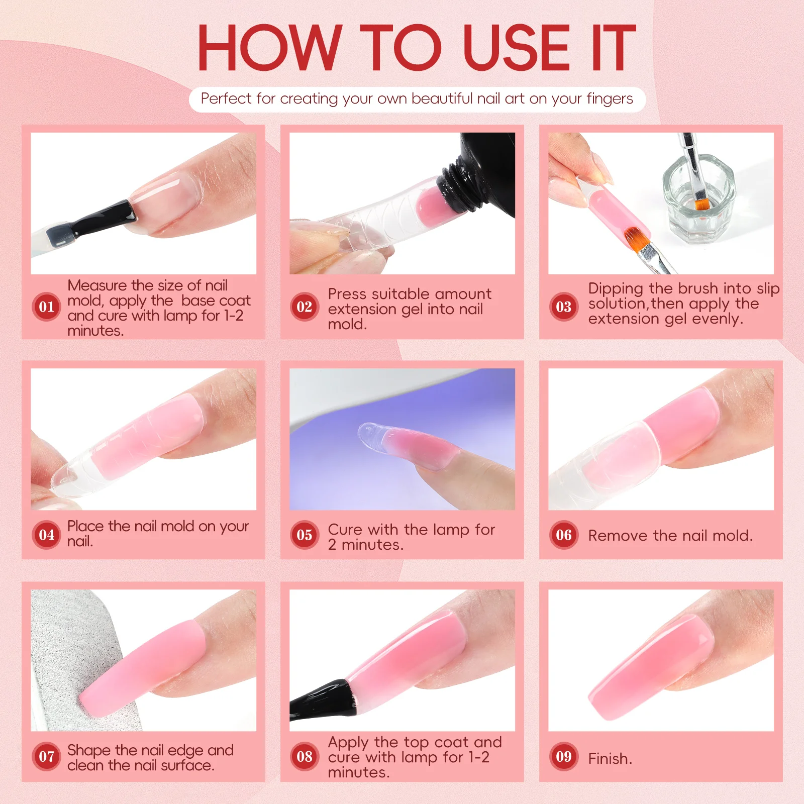 Wholesale 25 Colors UV Extension Gel 15ml Poly Nail Gel Polish High Quality Nail Art Painting Finger Quick Building Easy Apply