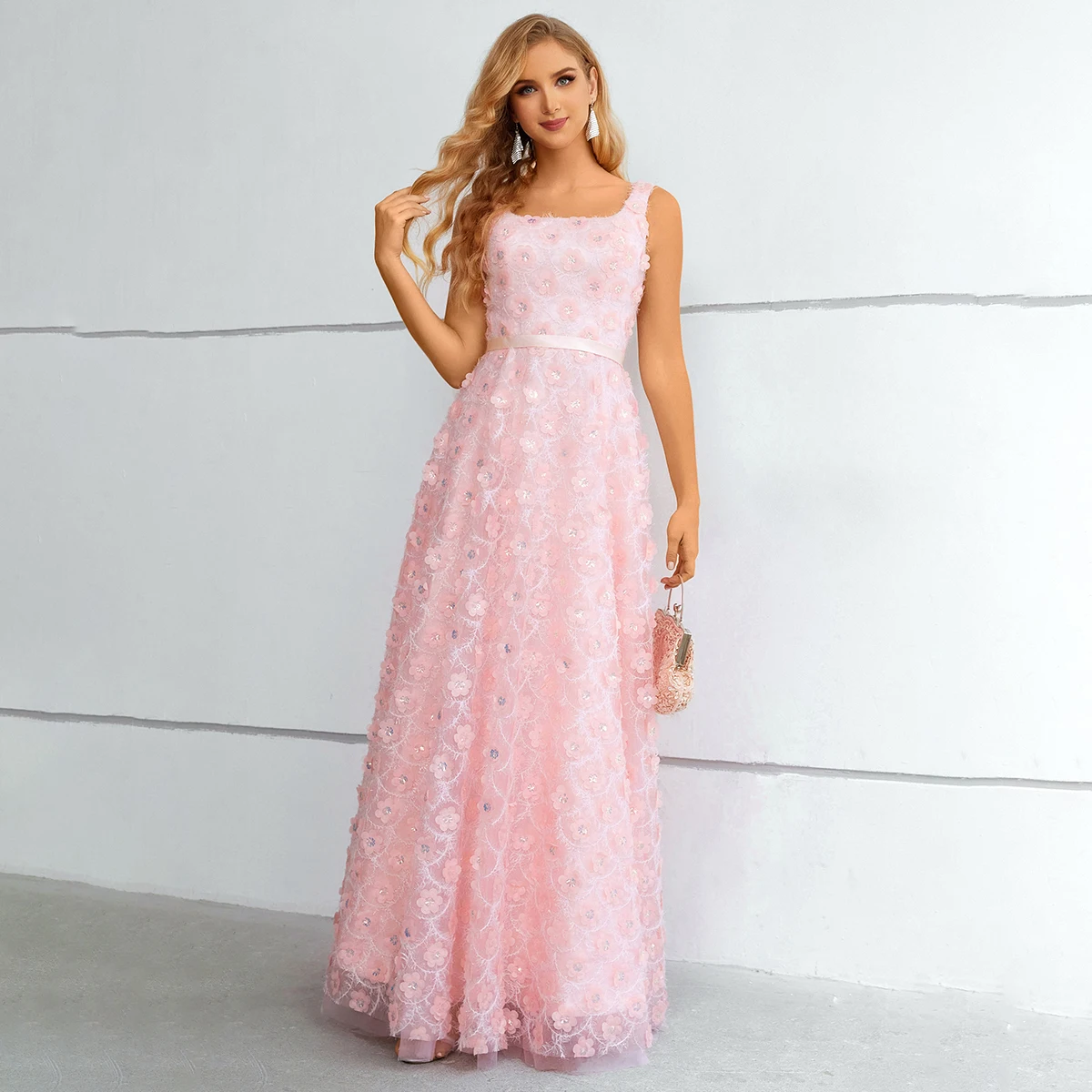 Popular promotional luxury cute beautiful velour elegant satin evening gown dress