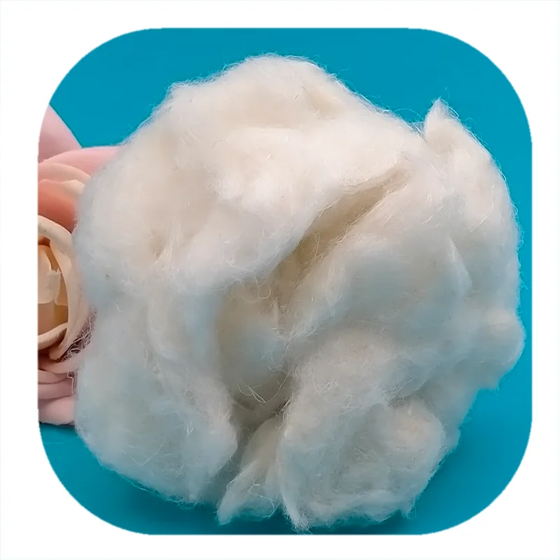 High Quality Natural 100% Hemp Material Bleached Flax Fiber for Blended Spinning
