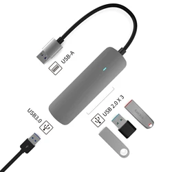 usb hub 4 port usb type c hub adapter USB-C to USB3.0+USB2.0*3 for computer