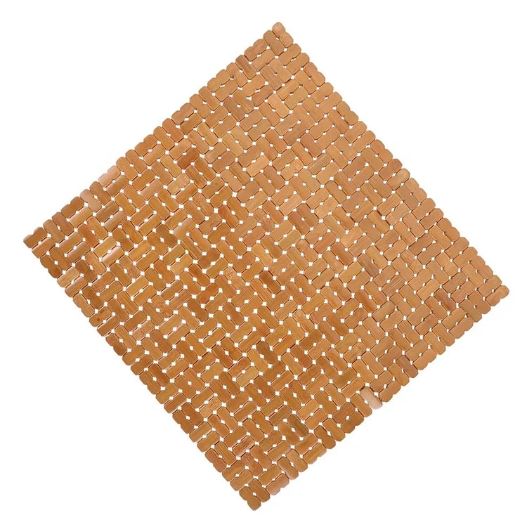 Square Carbonized Color Summer Car Seat Pad Breathable Bamboo Cushion Chairs