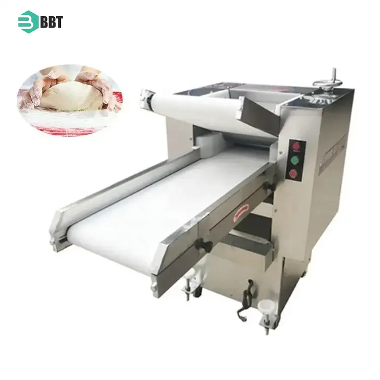Industrial Pizza Dough Electric Press Machine Pancake Spreader Commercial Automatic Table Top Dough Sheeter
