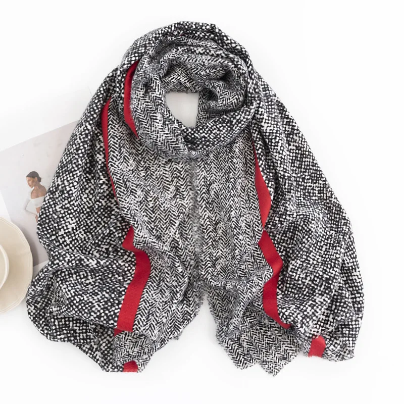 Printed Snake Scarf Fashion Commuter Neck Protection Cold hijab Winter Elegant Warm Shawl