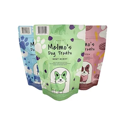 pet food custom aluminum foil  pouch packaging digital printing custom pouch packaging with clean window  plastic packing bags