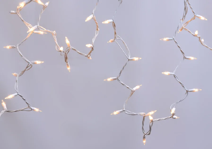 UL Guirlande Lumineuse oliday Christmas Outdoor Waterproof Decoration Basic Rubber cable wire String Light